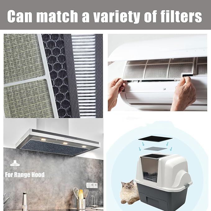 48 x 16 Inch Cut-to-Fit Activated Carbon Fabric Filter Sheet Charcoal Air Vent - Image 6