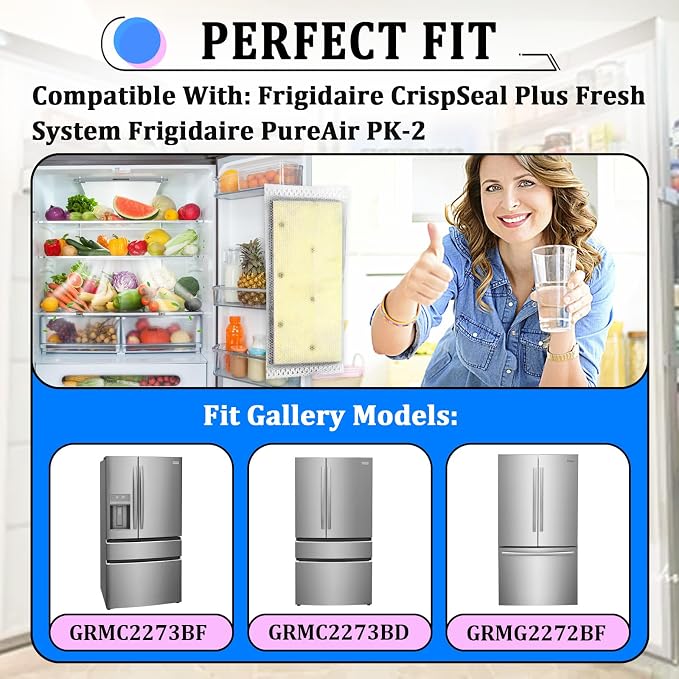 8 Pack Refrigerator Air Filter for Frigidaire PureAir PK-2 Produce Keeper Plus - Image 7