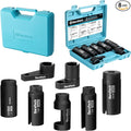 DURATECH 7PCS O2 Oxygen Sensor & Oil Pressure Socket Set, 1/2" 3/8" Drive x by DURATECH