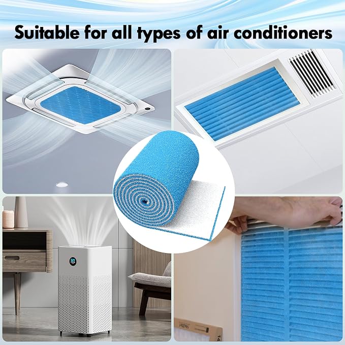 14 x 140" Air Vent Filters, Cut-to-Size MERV 8 Filter Material, Triple Layer - Image 4