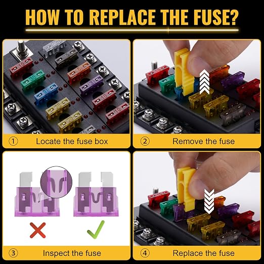 100 Pcs Standard Fuses Kit, Car Fuses Assortment Kit - Image 6