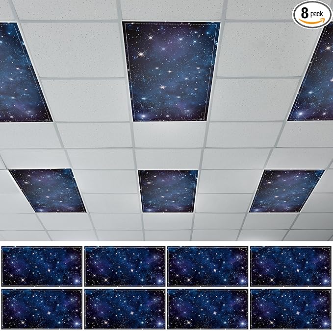 QOUBAI 8PCS Fluorescent Light Covers, 4x2 Feet Magnetic Light Cover Fluorescent by QOUBAI