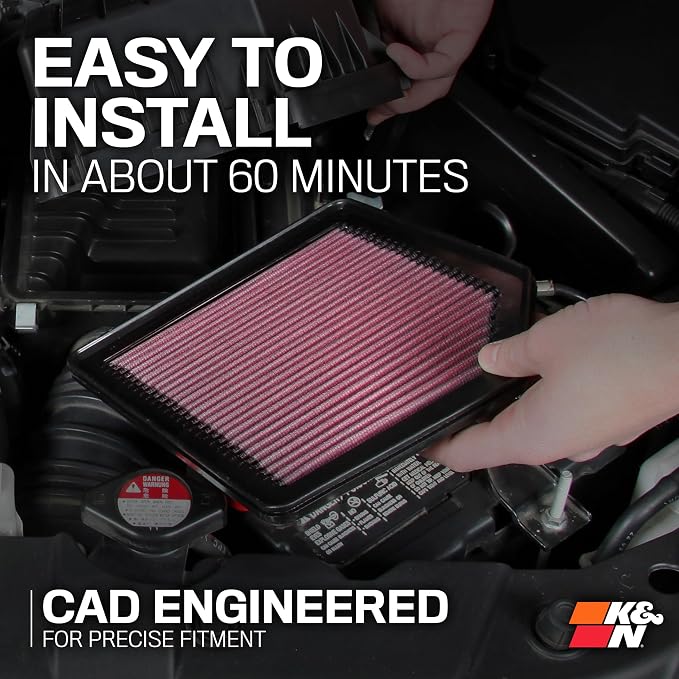 K&N Cold Air Intake System: High-Flow Air Filter, Increase Performance & - Image 8