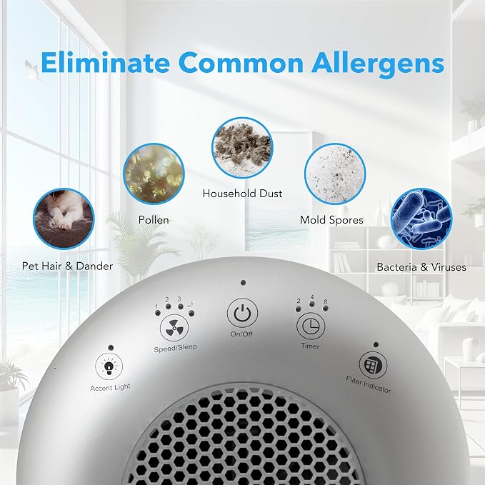 Hunter HP450UV Round Air Purifiers - Image 4