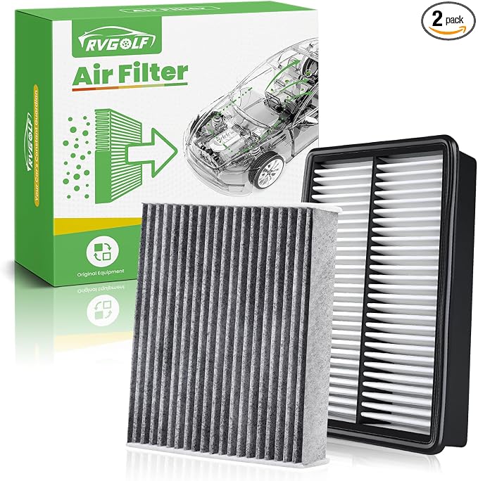 Engine+Cabin Air Filters Fit for 2019-2024 Kia Forte, 2020-2023 Forte5 by RVgolf