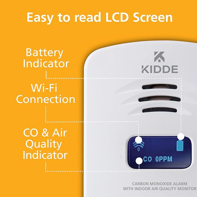 Kidde Smart Carbon Monoxide Detector & Indoor Air Quality Monitor, Alexa - Image 5
