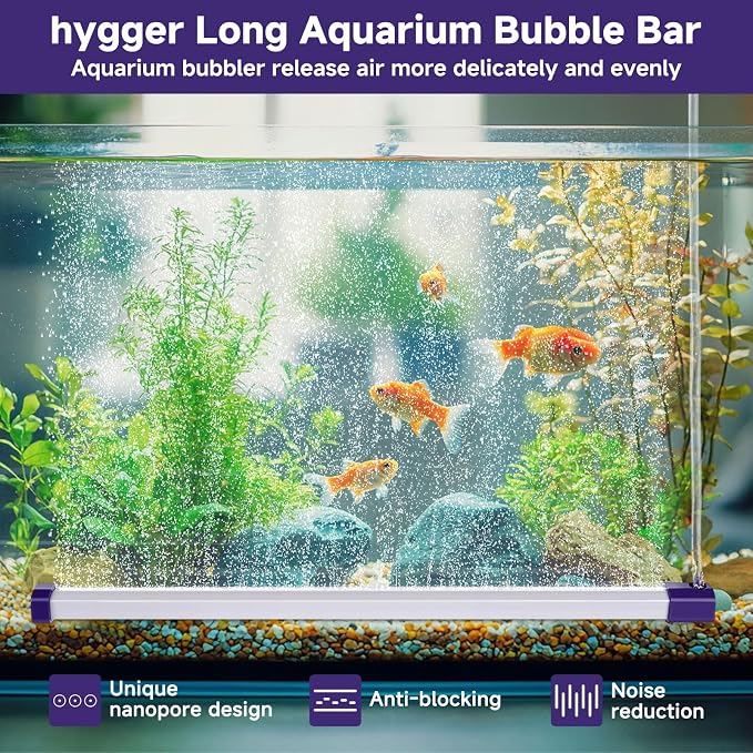 hygger 16.9 Inch Long Aquarium Bubble Bar, Ultra-Fine Quiet Oxygen Diffuser - Image 2