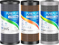 PUREPLUS 10" x 4.5" Whole House Carbon Water Filter Combo Pack, CTO10BB + by PUREPLUS