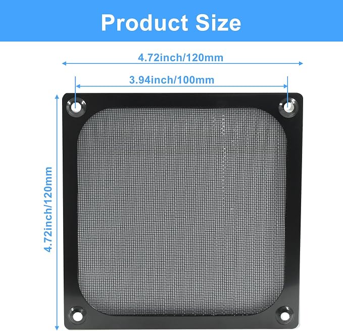 4Pcs Computer Fan Filter Grills - Image 3