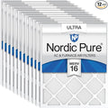 Nordic Pure 12x24x1 Pleated Ultra MERV 16 AC Furnace Air Filters–With 2.5X More by NordicPure