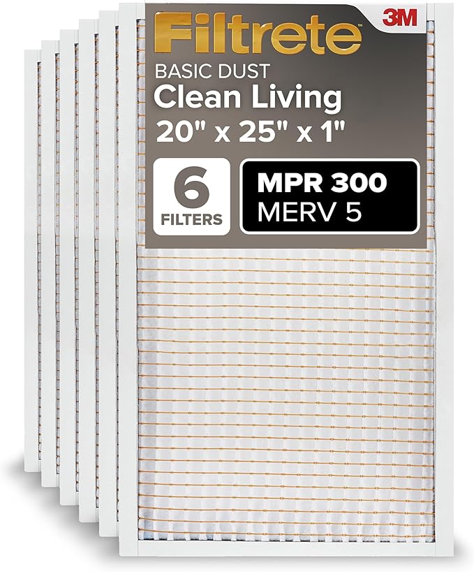 Filtrete 20x25x1 Air Filter MERV 5, MPR 300 Basic Dust Defense, Pleated by Unknown