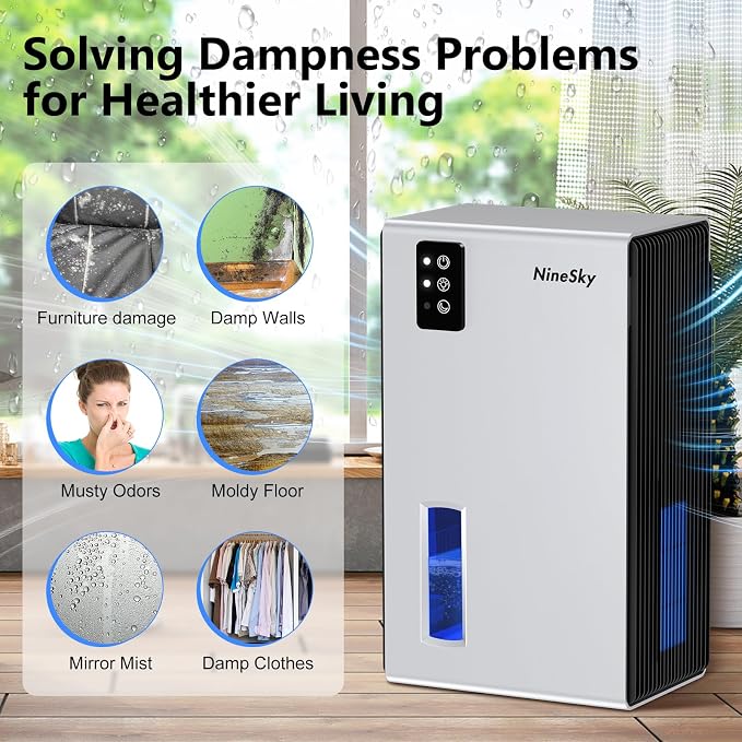 NineSky Dehumidifiers for Home, 1000 Sq.Ft Dehumidifier - Image 6