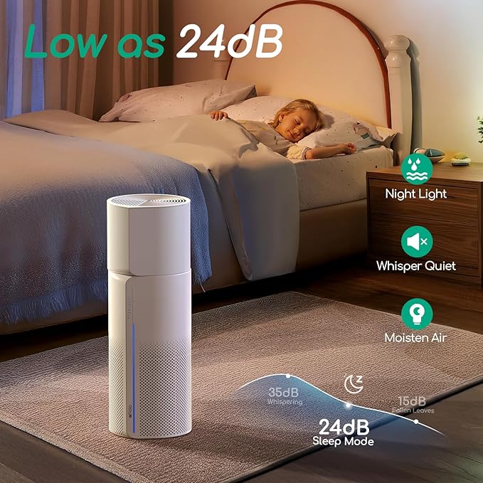 Afloia 2-in-1 Air Purifier & Humidifier Combo, Advanced 3-Stage Filtration - Image 6