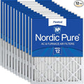 Nordic Pure 16x20x2 Pleated MERV 12 Air Filters 12 Pack by NordicPure