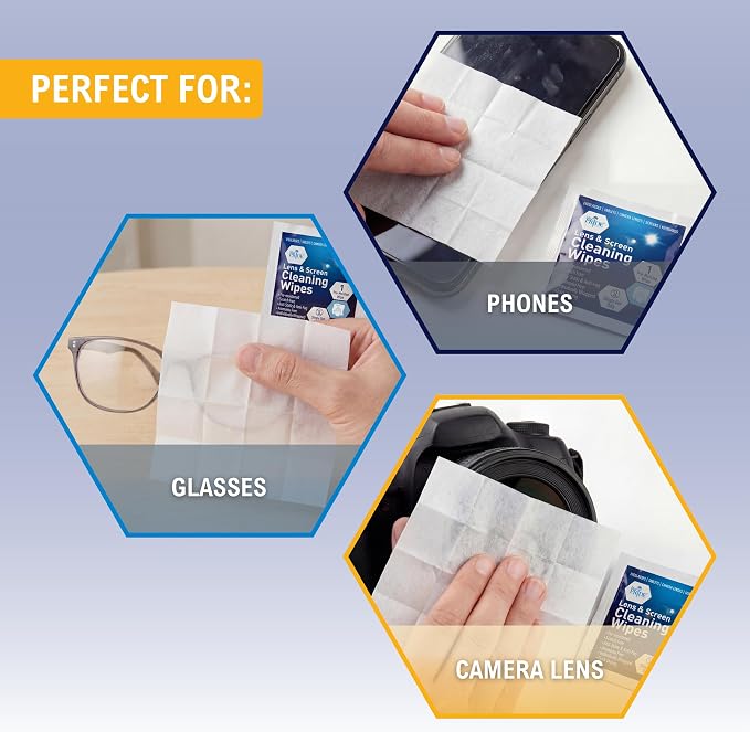 MED PRIDE Anti-Fog Lens & Screen Cleaning Wipes, Premoistened, Scratch-Free & - Image 9