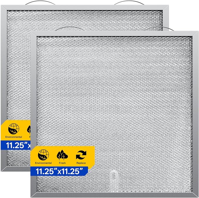WA6500 QT20000 BPQTF B-roan Stove Hood Vent Filter 11.25"x11.25"x0.38" Aluminum - Image 9