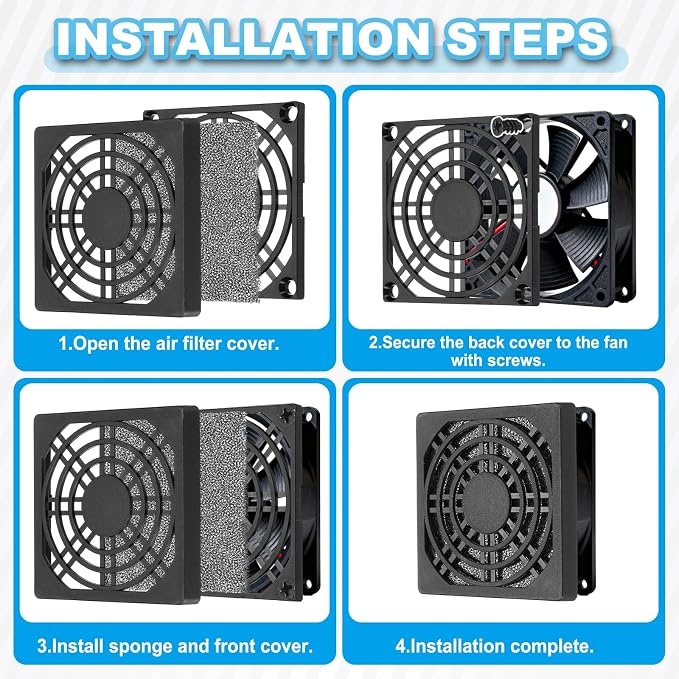 PATIKIL 90mm Fan Filter Grill - Image 5