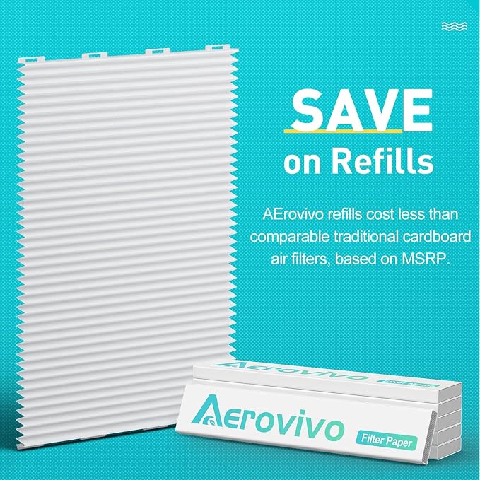 16x20x1 MERV8 Refillable Air Filter Starter Kit, 1 Reusable Foldable Frame ＆ 6 - Image 4