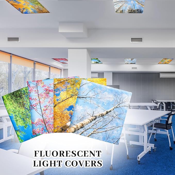 Hortsun 12 Pcs Fluorescent Light Covers Bulk, 4 x 2 ft Magnetic Fluorescent - Image 5