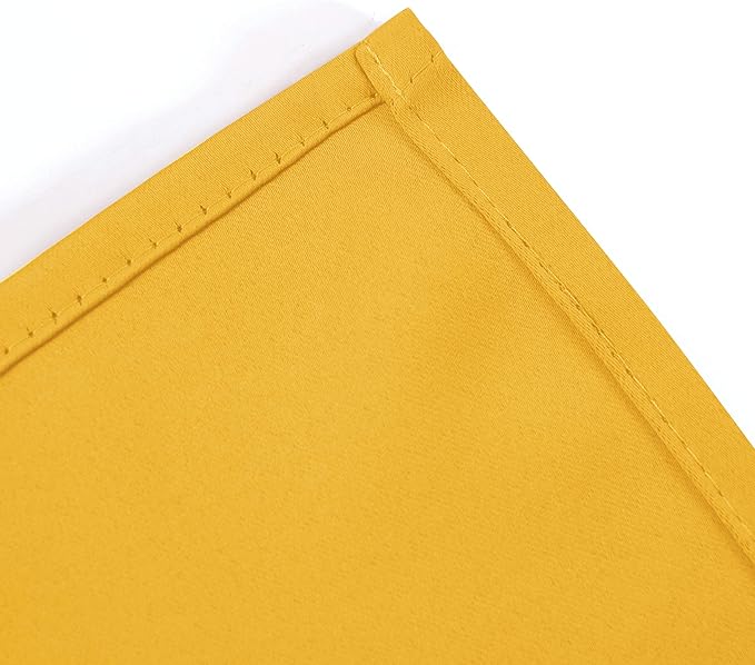 LEMOMO Yellow Thermal Blackout Curtains/42 x 63 Inch/Set of 2 Panels Room Darkening Curtains for Bedroom
