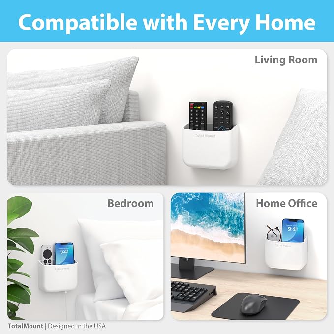 TotalMount Hole-Free Remote Holders – Eliminate Need to Drill Holes in Your Wall - Image 6