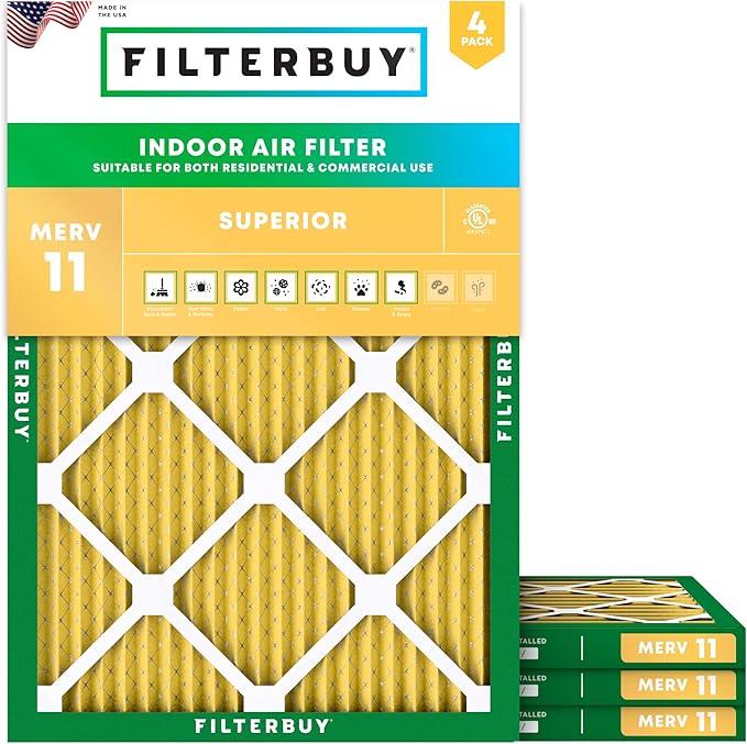 Filterbuy 30x32x1 Air Filter MERV 11 Superior Pet & Allergy Defense, by Filterbuy