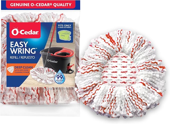 O-Cedar EasyWring Deep Clean Refill | 40% More Cleaning Power | Microfiber Mop by O-Cedar