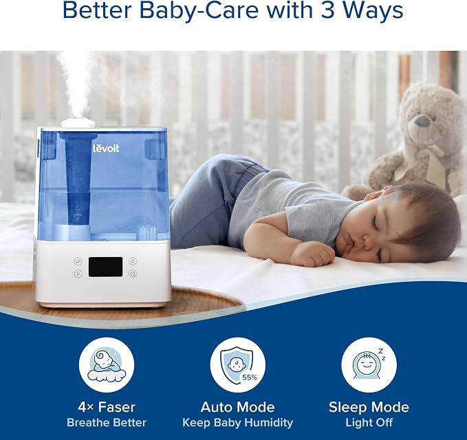 Levoit Classic300S Ultrasonic Smart Top Fill Humidifier, Large 6L Tank - Image 6