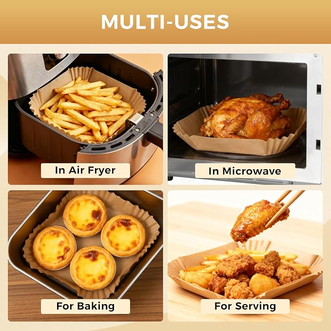 Boribim 9 Inch Air Fryer Paper Liners - Image 4