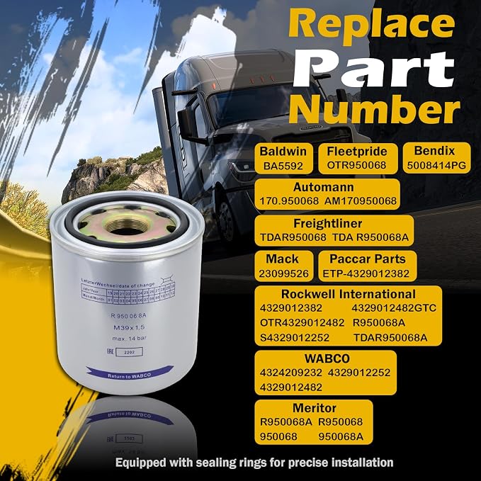 Kefly R950068A Air Dryer Cartridge Replaces Wabco 4329012252, 4329012482 - Image 2