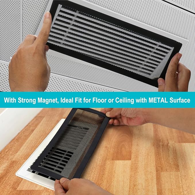 Magnetic Vent Covers for Home Floor 4Pack, Upgrated 4x10 Inch Strong Magnet PVC - Image 4