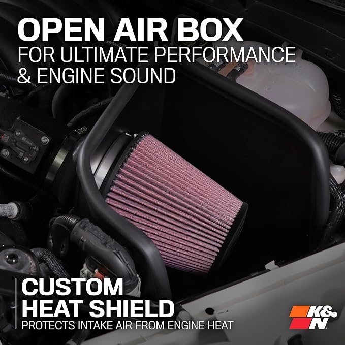 K&N Cold Air Intake System: High-Flow Air Filter, Increase Performance & - Image 6