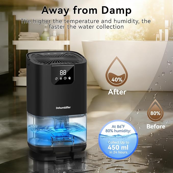 Dehumidifier, 35OZ（350sq ft）Small Dehumidifier - Image 2
