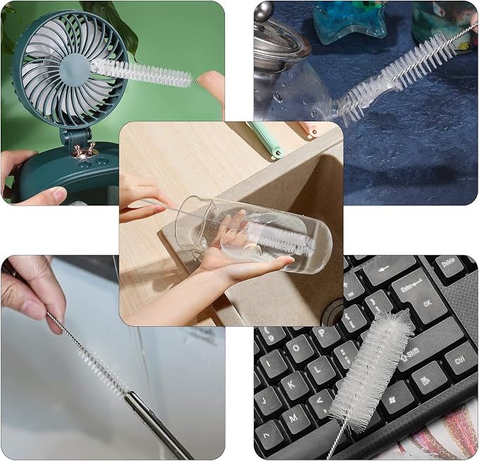 CiaraQ Bottle Cleaning Brushes, 9.8 Inch Nylon Tube Brush Set, Cleaner - Image 6