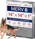 14x14x1 Electrostatic Air Filter, MERV 8, Reusable Furnace AC/HVAC Filter by LifeSupplyUSA