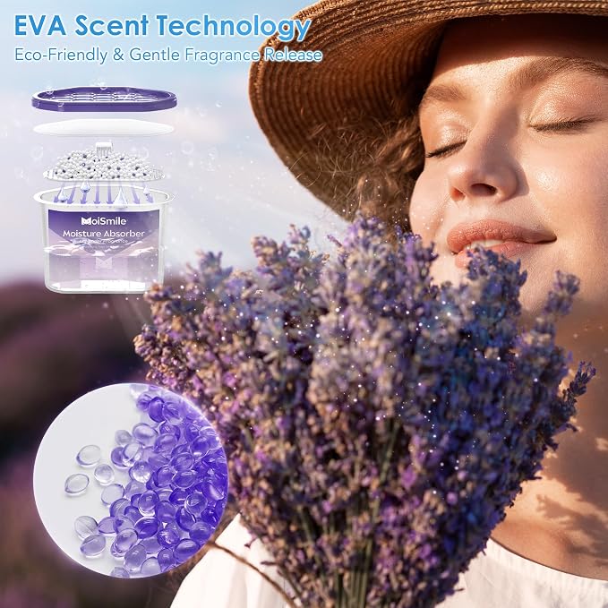 Moisture Absorbers, Fast Acting Lavender Scent Humidity Absorber & Odor - Image 3