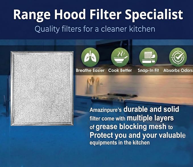 2X Range Hood Vent Filter 10.5" x 8.75" - Image 4