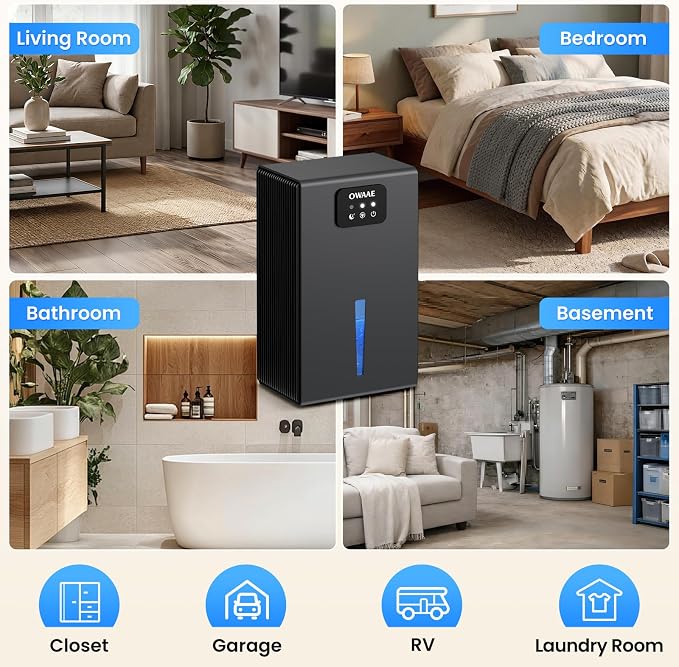 Dehumidifier, 1000 sq.ft Quiet Dehumidifiers - Image 7