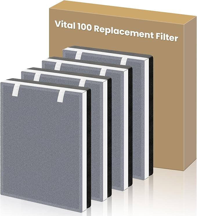 4 Pack Vital 100 Replacement Filter Compatible by HKNECE
