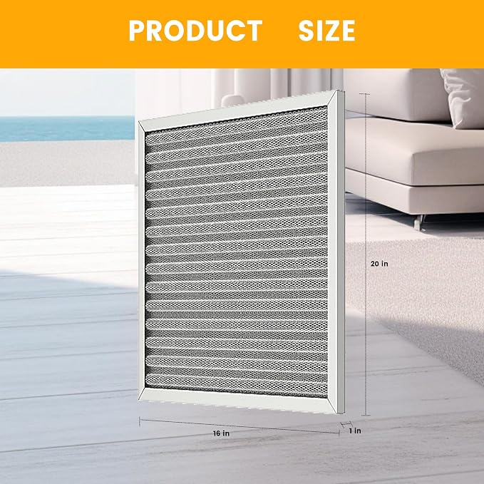 16x20x1 HVAC Furnace Air Filter, Lasts a Lifetime, Merv 8, the Last HVAC Filter - Image 5