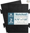 2-Pack Notched Activated Carbon Charcoal Microwave Hood Filters by FreshHeadquarters