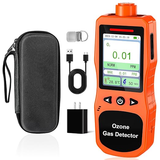 Portable Ozone Detector, 0-100 PPM Ozone Gas Monitor by ZYKYCX