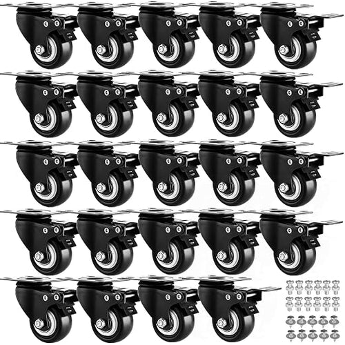 1.5" Casters Set of 24 Heavy-Duty Industrial Caster Wheels by GcFoir
