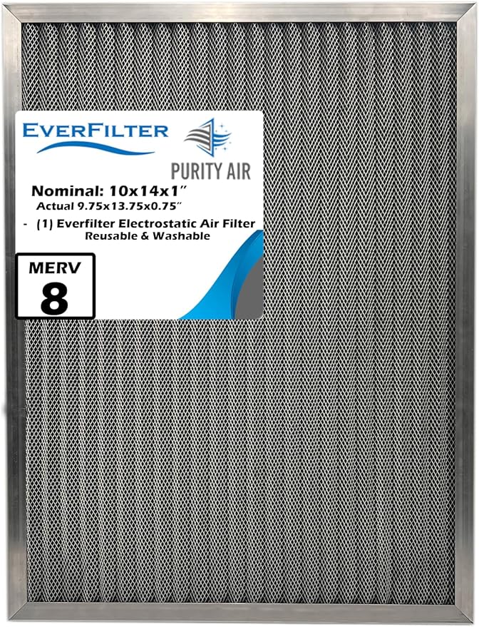 10x14 Electro-static Air Filter AC Furnace Filter, Reusable & Washable 4-Stage by PurityAir