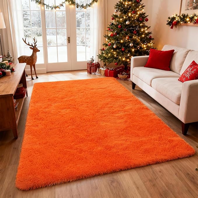 Boshengya 9X12 Large Area Rugs for Living Room Bedroom,Big Shag Rug for Bedroom Dorm,Soft Fluffy Indoor Carpet Nursery Rugs for Kids Girls Room Home Decor