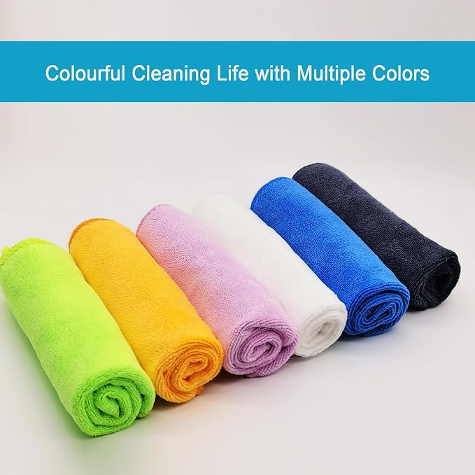 Microfiber Dish Cloth Kitchen Cleaning Rags Car Wash Drying Towel Rags High - Image 6