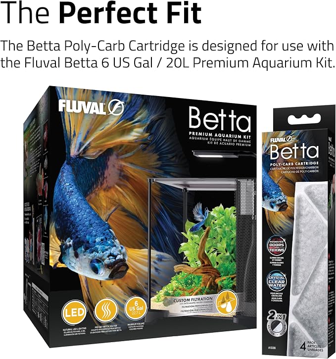 Fluval Betta 20L Poly-Carb Filter Replacement Cartridge - Image 4