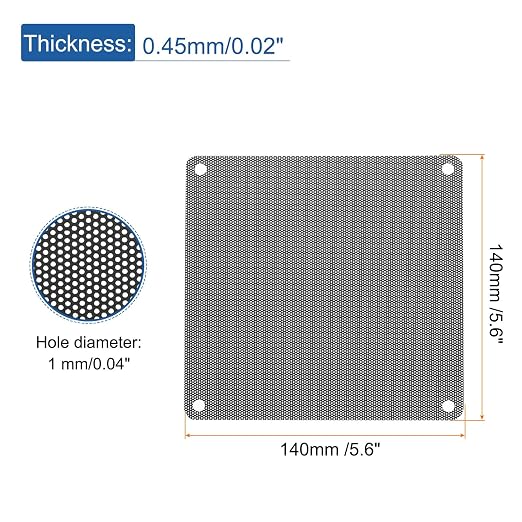 MECCANIXITY 20PCS PC Dust Filter, 140mmx140mm PVC Computer Case Cooler - Image 2