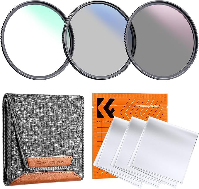 K&F CONCEPT 40.5mm UV/CPL/ND Lens Filter Kit-18 Multi-Layer Coatings, UV Filter by KFCONCEPT