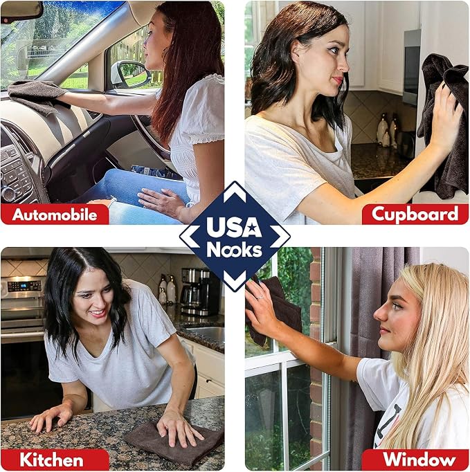 USANOOKS Premium 300GSM Microfiber Cleaning Cloth - Image 7